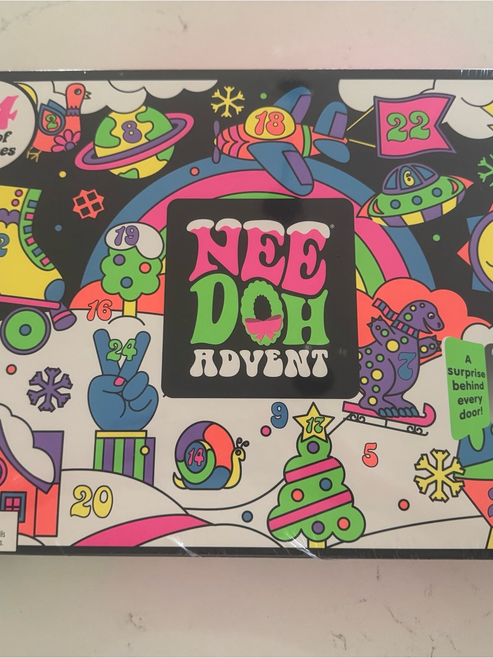 Needoh Advent Calendar - Colorful Neon Holiday Countdown